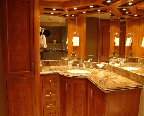 Tanzanite King State Room Bathroom Before - Innovative Creations