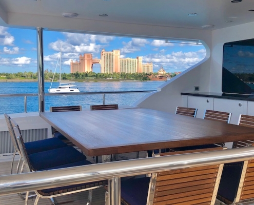 Tanzanite Aft Bridge Deck Covered Dining After - Innovative Creations