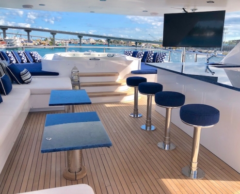 Tanzanite Flybridge Sun Deck Large Jacuzzi After - Innovative Creations